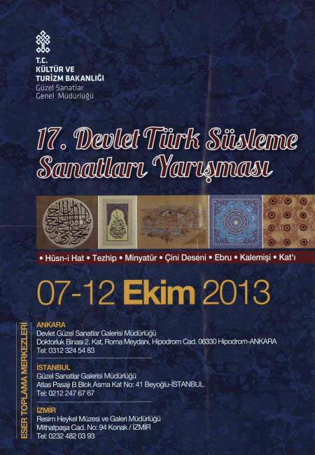 17.Devlet Türk Süsleme Sanatları Yarışması